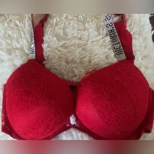 Victoria secret bombshell bra red